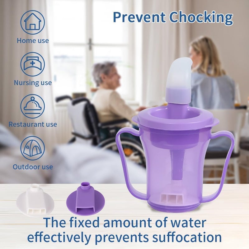 Ehucon Dysphagia Regulating Drinking Cup for Swallowing and Disorders People,Dispenses 5cc or 10cc of Liquid Each Time,No Thickener is Used.Helps to Prevent Choking - Image 5